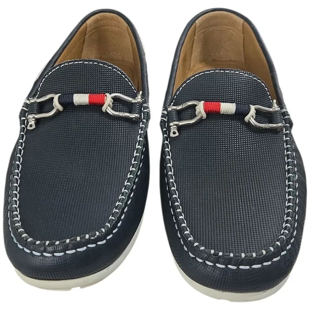 Riomar Waterman Fathom Blue Leather Boat Shoes Men's 9 Driver Deck Portugal